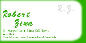 robert zima business card